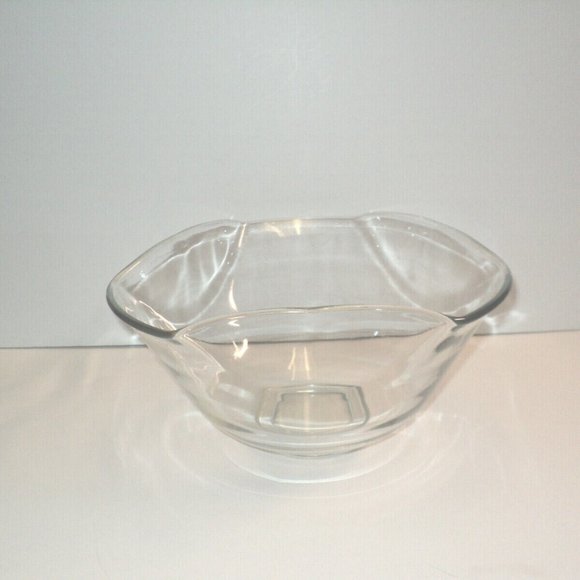 Vintage Bowl Clear, Salads, Pasta, Floral Container 5" High x 10" Wide Excellent - Picture 3 of 5